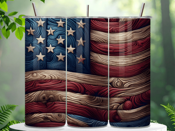 Download Vintage Wood Grain USA Flag Tumbler Wrap - Tumbler Collection