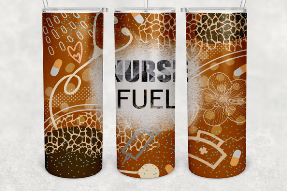 Download Nurse Fuel 20 OZ Skinny Tumbler Png File - Tumbler Collection
