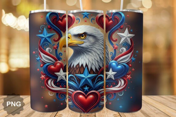 Download Patriotic Eagle  Tumbler Wraps - Tumbler Collection
