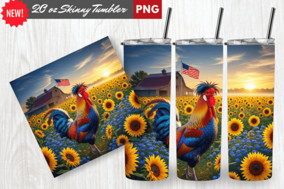 Download Patriotic Rooster American Flag Tumbler - Tumbler Collection