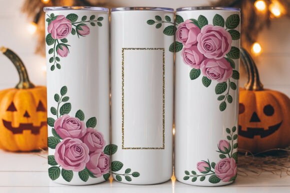 Download Pink Rose Personalized Tumbler Wrap - Tumbler Collection