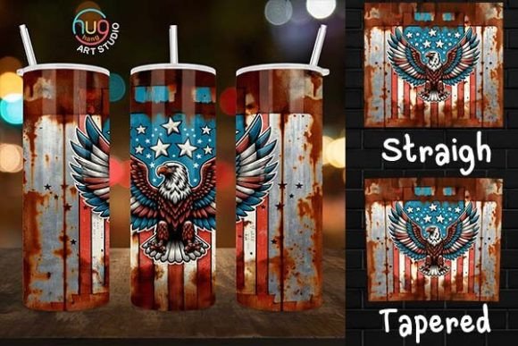 Download Vintage USA Flag Eagle Rustic Tumbler - Tumbler Collection