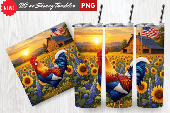 Download Patriotic Rooster American Flag Tumbler - Tumbler Collection