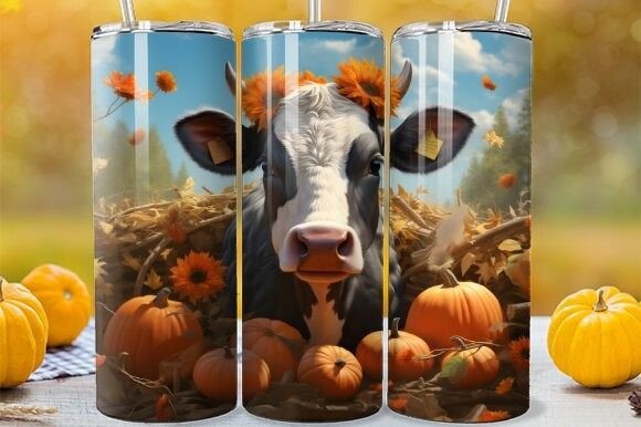 Download Fall Season Highland Calf Tumbler Wrap - Tumbler Collection