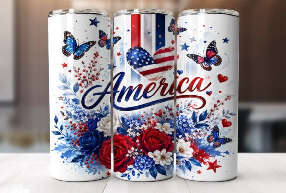 Download Patriotic 4th of July Tumbler Wrap PNG - Tumbler Collection