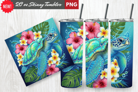 Download Crystal Shell Sea Turtle Tumbler Wrap - Tumbler Collection