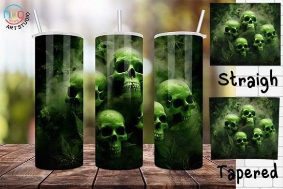 Download Skulls Marijuana 20oz Skinny Tumbler - Tumbler Collection