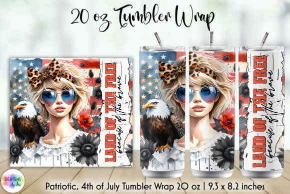 Download Land of the Free Patriotic Tumbler Wrap - Tumbler Collection