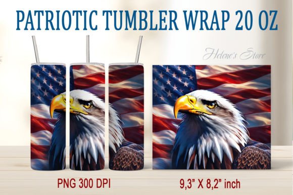 Download American Bald Eagle Tumbler Wrap 20oz - Tumbler Collection