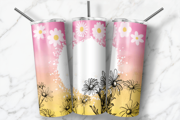 Download Daisy Wrap 20oz Skinny Straight Tumbler - Tumbler Collection