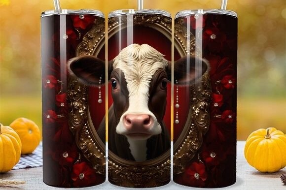 Download Vintage Goth Highland Calf Tumbler Wrap - Tumbler Collection