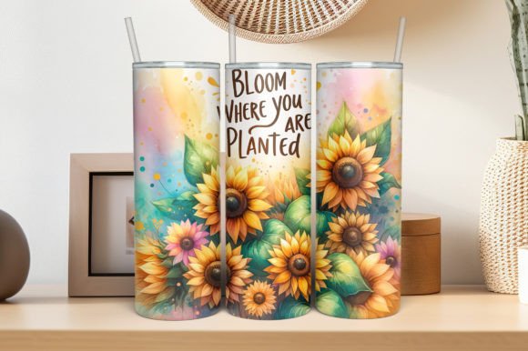 Download Sunflowers Sublimation Tumbler Design - Tumbler Collection