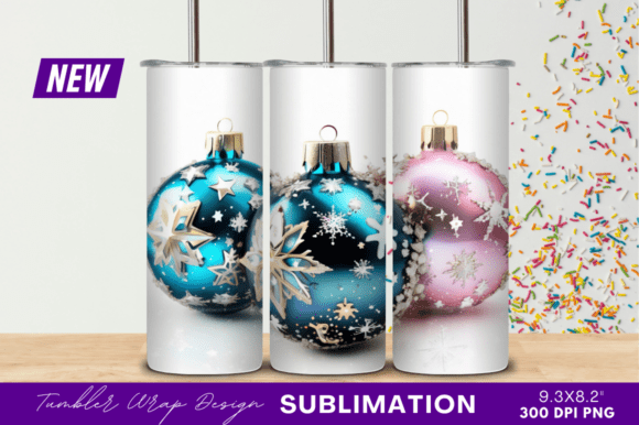 Download Colorful Christmas Ornaments Tumbler - Tumbler Collection