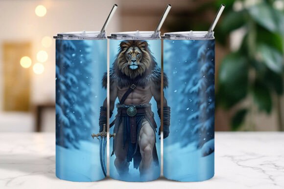 Download Man and Lion Fusion Art Tumbler - Tumbler Collection