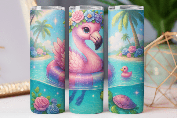 Download Flamingo Watercolor Animal Tumbler Wrap - Tumbler Collection