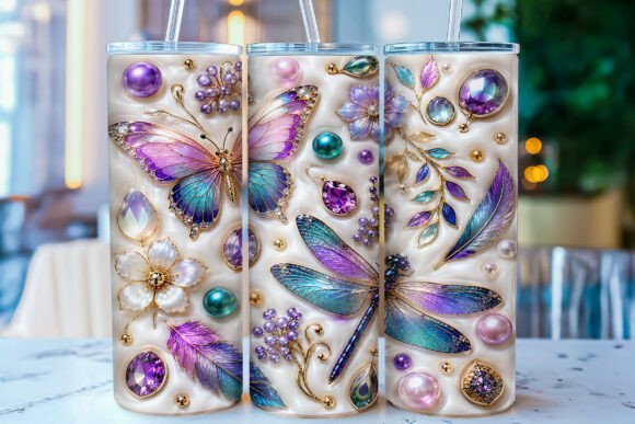 Download Inflated Butterfly Dragonfly Tumbler PNG - Tumbler Collection