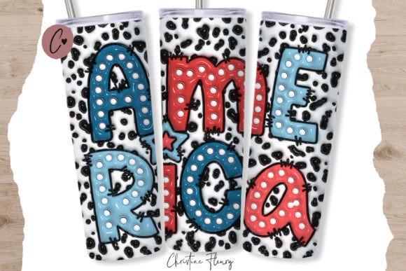 Download 3D Inflated America Tumbler Wrap PNG - Tumbler Collection