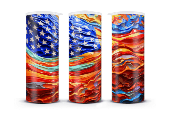 Download USA Flag Waves 20oz Skinny Tumbler Png - Tumbler Collection