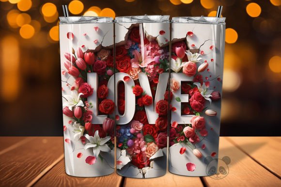 Download Love 3D Mother's Day Tumbler Wrap - Tumbler Collection