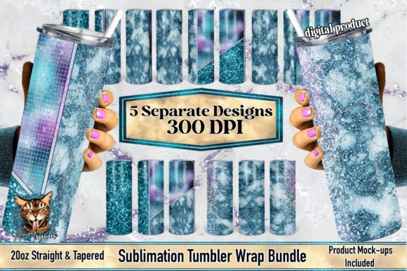 Download 20oz Marble Disco Tumbler Wrap Bundle - Tumbler Collection
