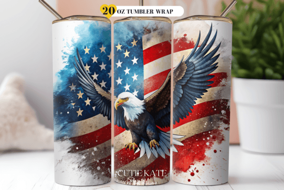 Download American Flag Eagle Tumbler Wrap Png - Tumbler Collection