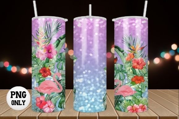 Download Tropical Flower Tumbler Wrap Sublimation - Tumbler Collection