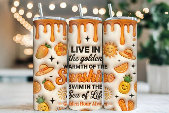 Download 3D Inflated Summer Tropical Tumbler Wrap - Tumbler Collection