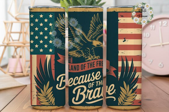 Download Vintage Patriotic Eagle Tumbler Wrap PNG - Tumbler Collection