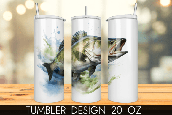 Download Bass Fish Tumbler Wrap Sublimation - Tumbler Collection