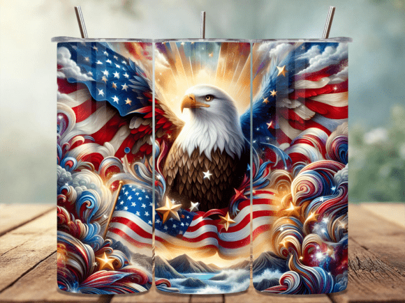 Download Abstract Patriotic Eagle Tumbler Wrap - Tumbler Collection