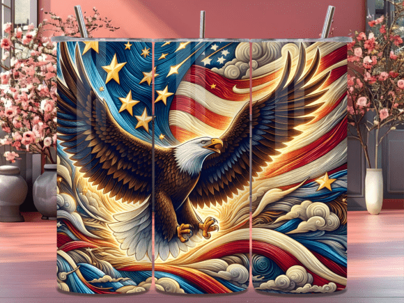 Download American Flag Bald Eagle Tumbler Wrap - Tumbler Collection