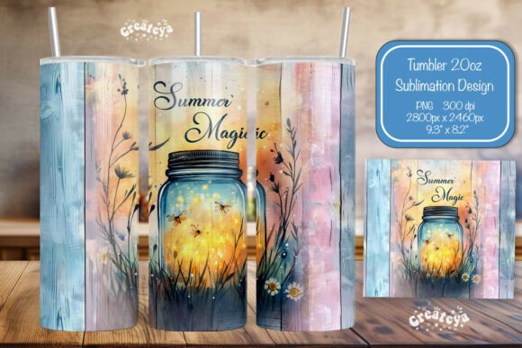 Download Summer Tumbler Wrap PNG Skinny 20oz  - Tumbler Collection
