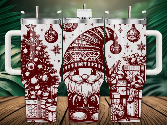 Download Cute Gnome Tumbler Wrap - Tumbler Collection