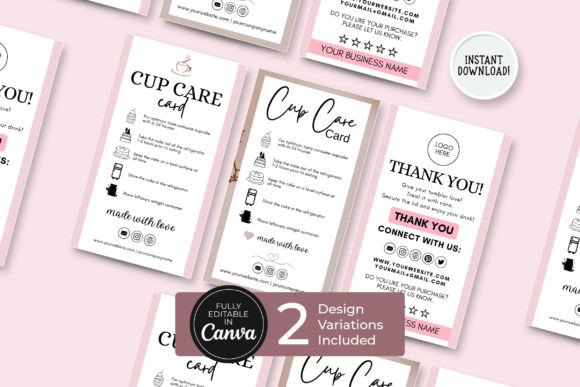 Download Editable Tumbler Cup Care Guide Canva - Tumbler Collection