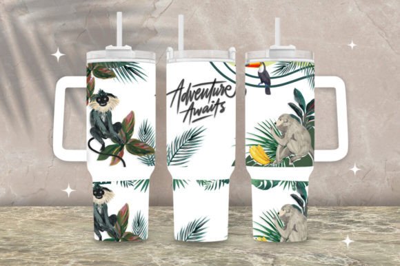 Download Stanley 40 Oz Tropical Tumbler Wrap Png - Tumbler Collection