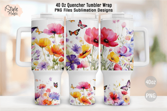 Download Spring Flowers 40oz Tumbler Wrap PNG - Tumbler Collection