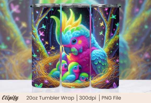 Download Fluorescent Cockatoo 20oz Skinny Tumbler - Tumbler Collection