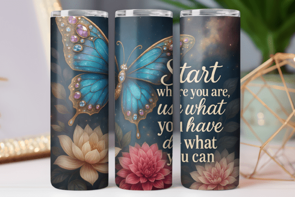 Download Motivational Tumbler Wrap Skinny 20oz 3d - Tumbler Collection