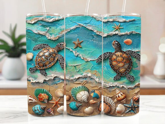 Download Sea Turtle Tumbler Wrap PNG Ocean - Tumbler Collection