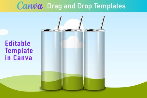Download Canva Tumbler Drag and Drop Mockup, 20oz - Tumbler Collection