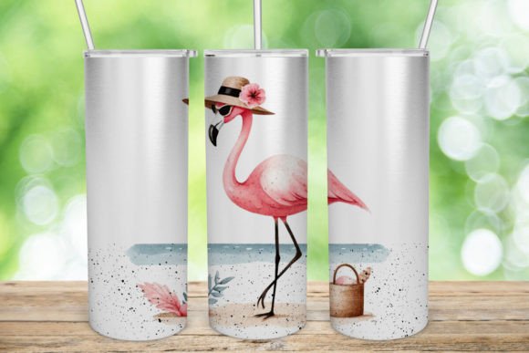 Download Pink Flamingo Tumbler Wrap Summer Design - Tumbler Collection