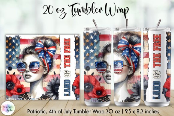 Download Land of the Free Patriotic Tumbler Wrap - Tumbler Collection