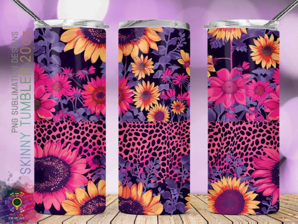 Download Leopard Sunflower 20oz Skinny Tumbler - Tumbler Collection