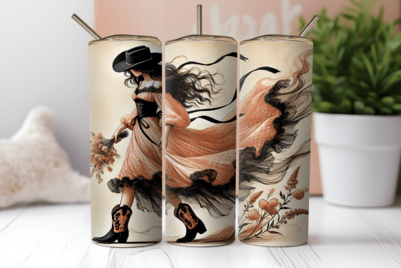 Download Cowgirl 20oz Straight Tumbler Wrap - Tumbler Collection