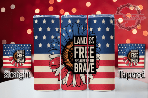 Download Land of the Free Patriotic Tumbler Wrap - Tumbler Collection