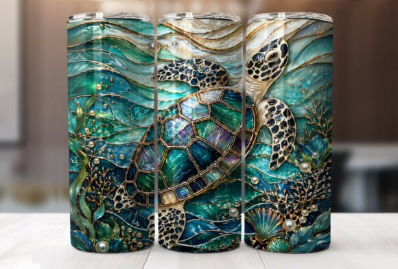 Download Coastal Sea Turtle Shell Ocean Tumbler - Tumbler Collection