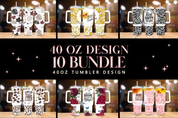 Download Leopard Design 40oz Tumbler Wrap Bundle - Tumbler Collection