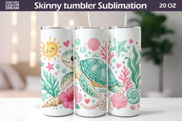 Download Sea Turtle Tumbler Wrap - Tumbler Collection