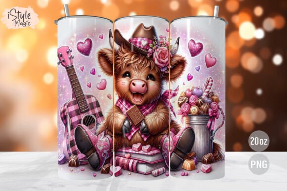 Download Valentine Tumbler Wrap Cow PNG - Tumbler Collection