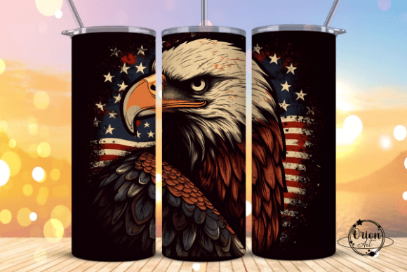 Download Patriotic Eagle Tumbler Wrap PNG - Tumbler Collection